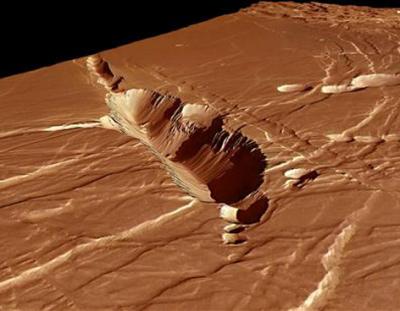 El supuesto lago de Marte es un sistema de fallas tectónicas